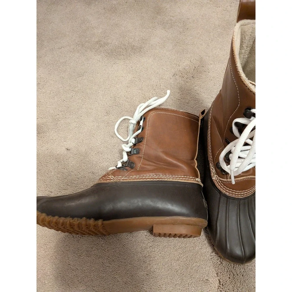 Esprit Harbour Brown Duck Boots Faux Fur Lined Winter Rain Boots Womens 7.5M